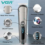VGR all in one adjustable hair beard trimmer for men body groomer electirc shaver facial nose ear trimmer eyebrow rechargeable