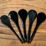 Natural Black Horn Gouache Scraper Facial Eye Meridian Gua Sha Acupuncture Stick Face lifting Slimming SPA Beauty Massage Tool