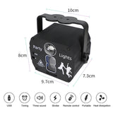 Disco Laser Lights Voice Control DJ Strobe Light Home Party Musical Lamps Projector RGB LED Stage Lighting Effect for Club Bar