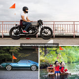 Dropship-Safety Flag With Pole,6 Foot Adjustable High Visibility Bike Flag, Brightly Colored Waterproof Safety Flag For Kids Bik