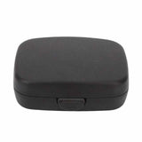 Portable Hearing Aids Case Large Capacity Portable Quadrate Black Hearing Aids Storage Box for Home Outdoor Travelling Health