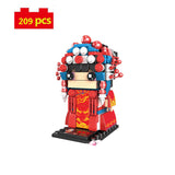 City Creator Spring Festival Series Chinese Traditional Culture Art Performance Qin YI Wu Dan Hua Dan Building Blocks toys