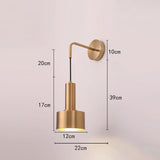 Nordic wall lamp American style iron art bedroom bedside lamp modern simple living room wall lamploft wall lamp  creative mirror
