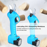 Cordless Electric Pruning Shears with 2 Pack Backup Rechargeable 2Ah Lithium Battery Powered Tree Branch Pruner Garden Clippers
