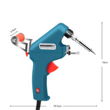 60W 100W Heat Solder Gun Soldering Iron Electric Gun Welding Solder Wire Kit Tin Feeding Repair Tool Rework Station Blue