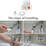 Faucet Water Jet Dental Flosser Oral Irrigator Floss Tooth Cleaner Nozzle Household Teeth Device Without Electricity and Noise