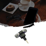 Mini 3.5mm Jack Microphone Supports 2 Channel Recording. For Recording Mobile Phone Studio Interview Microphone For Smartphone