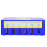 MECHANIC Charger QC 3.0 Quick Charge 5 Port Usb LCD Display Carregador Multi Phone Fast Chargeur For Iphone Portatil Cargador