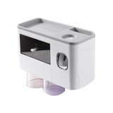 Magnetic Adsorption Toothbrush Holder Automatic Toothpaste Squeezer Home Storage Shelves Bathroom Accessories