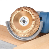 4'' Grinder Wheel Disc Wood Shaping Wheel Wood Grinding Disk for Angle Grinders with 16mm/0.63in Arbor