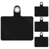 Pack Of 100 Pieces Of Universal Durable PVC Connector Metal Ring Compatible With Most Smartphone Cases (Black)