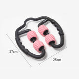 Body Massager Roller 4 Wheels 360° Massage Leg Arm Muscle Relaxation Massager Ring Clamp Body Shaping Fitness Massage Stick