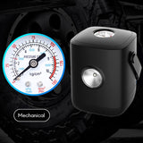 Portable Air Inflator Tire Pump Air Compressor Tire Inflator 12V DC with Mechanical Plate Display Hand-Held Air Pump