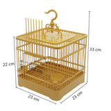 Assembly Bird Cage With Feeder And Waterer Small Pet Bird Full Set Of Plastic Bird House Thrush Parrot Cage 23x23x22cm