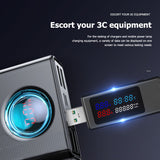 KWS-V30 USB Tester 6 in 1 DC Digital Voltage Power IPS Display Timing Capacity Meter Detector Adapter for voltage power current