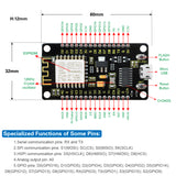 Keyestudio ESP8266 WI-FI development board +1M USB Cable Supports 80MHz and 160 MHz