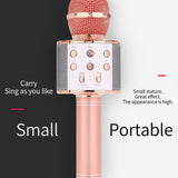 WS858 Bluetooth-compatible Wireless Microphone Home Karaoke Microphones Speaker Handheld Music Player Singing Recorder KTV