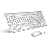 2.4G Wireless Keyboard  Mouse Combo Russian Language  Protable Mini Multimedia Keyboard Mice Set for Windows, PC, Laptop,Tablet