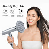 Hair Blower 3 in 1 Professional Negative Ions Blow Dryer Powerful Wind Hot/Cold Hair Dryer with Memory Function EU Plug