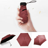Umbrella Sun Rain Women Flat Lightweight Umbrella Parasol Folding Sun Umbrella Mini Umbrella Small Size Easily Store Parasol
