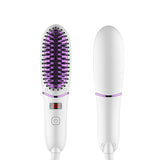Electric Beard Hair Straightener Comb PTC Ceramic Heated Brushe LCD 360° Rotation Negative Ion Comb Brush 5 Levels Temperature