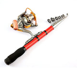 1Pcs Retractable Fishing Rod Bass Hard Bait Casting Mini Portable Spinning Rod with Reel Fishing Tackle Tools 1.0m~2.1m
