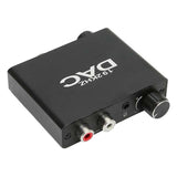 192KHz 24Bit Digital To Analog Converter Professional Optical to RCA Converter with Bass Volume Adjustment for Home Theater TV
