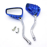 2 Pieces Full Angle Adjustment Electric Car Rearview Mirror Reversing Mirror Skull Claw Motorcycle Rearview Mirror