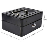 Mini Locksmith Portable Steel Petty Lockable Cash Money Coin Safe Security Box with 6 Compartments Design Household or Traveling