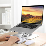 Swivel Laptop Stand Desk Riser 360 Rotation Multi-Angle/Height Adjustable Aluminum Computer Stand for MacBook Pro Air, Dell, HP