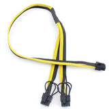 10X PCI-E PCIE 6Pin to Dual 8Pin 6+2Pin Adapter Cable GPU Video Power Cord Module Splitter Cable 18AWG for Miners Mining