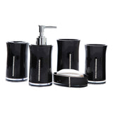 5pcs Lotion Bottle Household Toothbrush Holder Bathroom Accessory Set Soap Box Mouthwash Cup Hotel Acrylic Washing Tool Gift