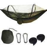 Y5JC 1-2 Person Portable Outdoor Hammock with Net Parachute Camping Hanging Sleeping Bed