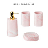 Ceramic Bathroom Decoration Accessories Toiletries Nordic Marble Pattern Soap Dish/lotion Bottle/toothbrush Holder/mouthwash Cup