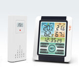 Indoor Outdoor Thermometer with 1 Wireless Sensors Digital Wire-less Hygrometer with LCD Touchscreen Backlight Humidity Monitor