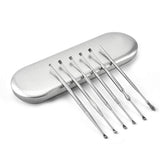 HIMABM 1 Set Stainless Steel Ear Pick Curette Wax Earpick Removal Remover Ear Scoop Spoon Cleaner Tools