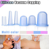 7pcs/Set Silicone Anti Cellulite Cup Vacuum therapy Body Pain Relief Massage Jars Anti Cellulite Manual Suction cup Cupping kits