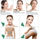 Face Natural Quartz Jade Roller &amp;amp; Gua Sha Set Beauty Facial Skin Roller Massager Muscle Relaxing Relieve Wrinkles Skin Care Tool