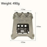 Outdoor Camping Wood Burning Stove Portable Stainless Steel Lightweight Solidified Alcohol Stove Outdoor Cooking Picnic