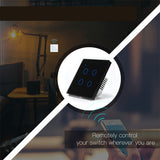 WiFi Smart Wall Light Press Panel Switch, Smart Phone Remote Control, Compatible for Alexa and for Google Assistant, No Hub Requ