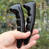 Free Shipping Black Buffalo Horn Point Massage Foot Massage Muscle-Poking Stick Back Scratcher Eye Pull Tendons