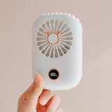 Quiet Free Neck Fan, USB Rechargeable Portable Desk Fan, Necklace Fan Mini Personal Handheld Fan, Neckband Fan with 3 Speed