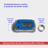 Flow Meter Digital Fuel Gauge Flowmeter K24 Methanol Diesel Gasoline Kerosene Chemical Water Electronic Liquid Turbine Meter