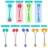 Pet Dog toys Interactive Cat Dog Chew Toy Rubber Balls with Suction Cup for Small Large Dog Tooth Cleaning Balls toys