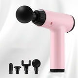 Mini Massage Gun Deep Muscle Vibration Relief Pain Relax Fitness Equipment Noise Reduction Design 4 Massage Heads Massager X104T