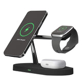 4 in 1 Magnetic Wireless Charger Compatible with Charger, Fast Wireless Charging Station with 18W QC3.0 Adapter