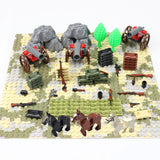 Children's Weapon Building Blocks Black War Horse Bricks Middle Age Action Figures Land Force Blocks Knight Armor Toys Gifts