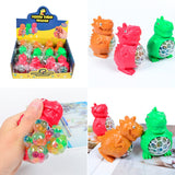 3’’ DNA Ball Squeeze Toy Dinosaur Sensory Fidget Pressure Release Playset w/ Water Beads for Kids Adults Anxiety Therapy