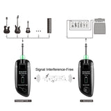 SWIFF WS-50 UHF Guitar Wireless System Transmitter Receiver 50M Transmission Range Built-in Battery for Electric Guitar Bass