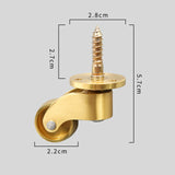 Universal Caster Wheels 360 Degree Rotation Round/ Square Cup Brass Heavy Wheel Hardware Movable for Furniture Cabinet